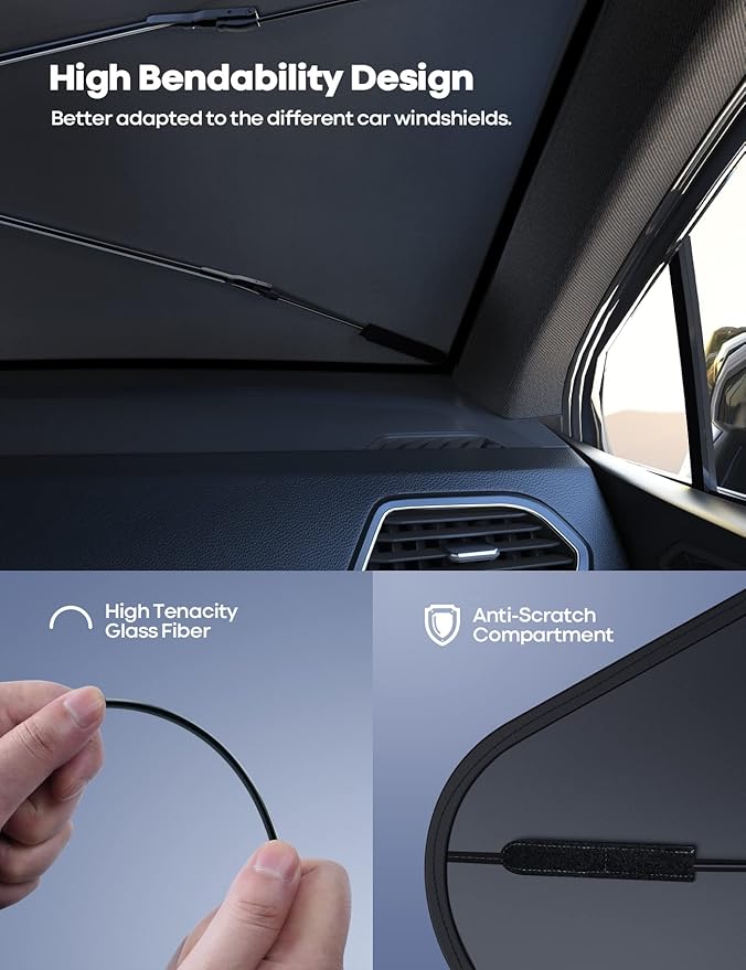 وداعاً للمقاعد الحارقة والمقود الساخن! ☀️ Keeps Your Car Cool &  Protects Interior from UV Damage